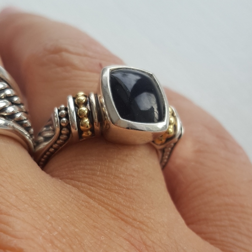 Lagos Sterling Silver Ring 18k gold